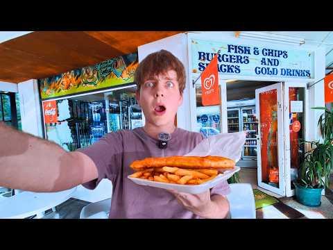 AMERICAN tries AUSTRALIAN FISH & CHIPS!!!