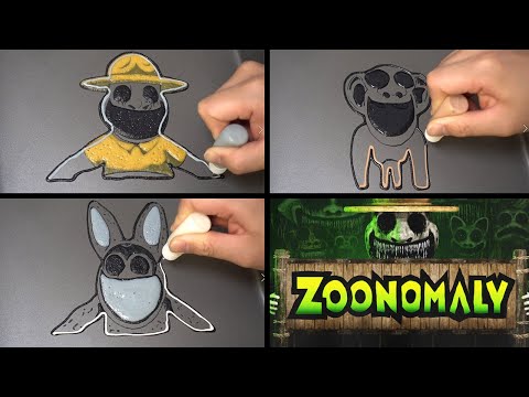 Zoonomaly Pancake Art - Zoo keeper, Monkey, Rabbit