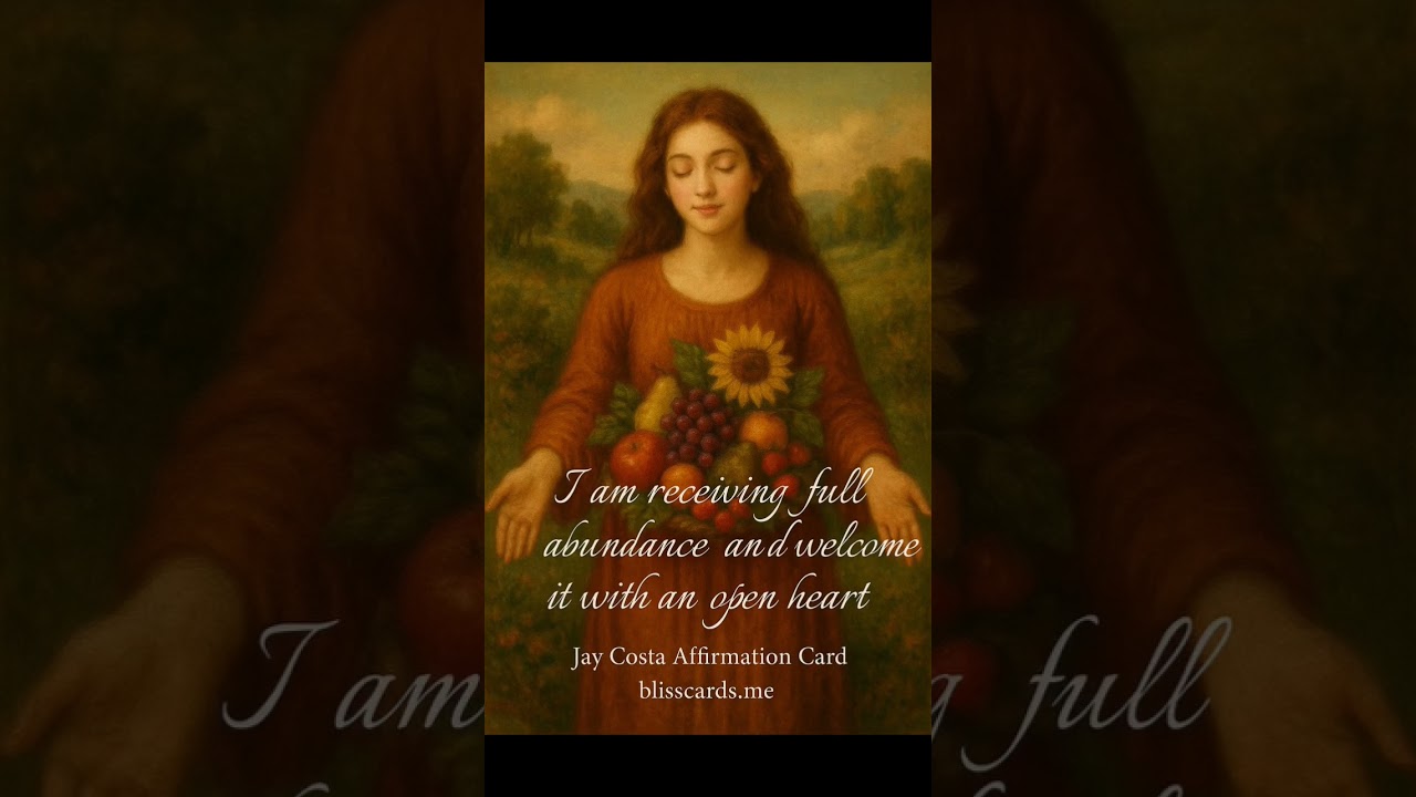 receiving abundance affirmation card