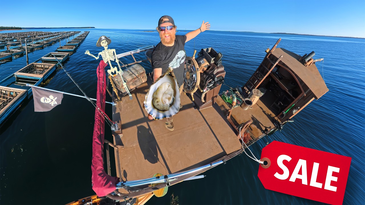 Oysters on the Last day At Sea - Waterworld Survival Challenge Day 7 of 7 Days at Sea