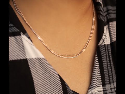 ✨ 925 Sterling Silver Italian 3-Layer Three-Toned Necklace Set ✨