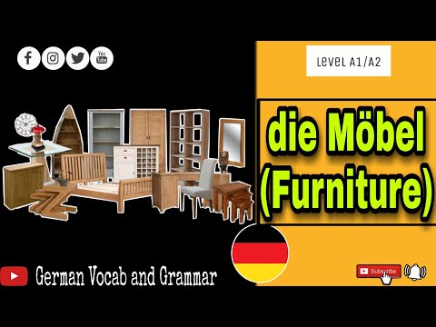 German Furniture | Lesson-14 | A1/A2 Vocabulary | German Language | Vocabulary About Furniture