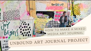 Making a Mixed Media Journal Page, Unbound Collage Art Journaling, Junk Journal Beginner Friendly