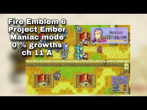 Fire Emblem 6 Project Ember Maniac mode 0% growths chapter 11 A
