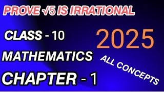 Prove √5 irrational number | Real Numbers || Exercise 1.2 || question 1|| 2025 |spreading knowledge