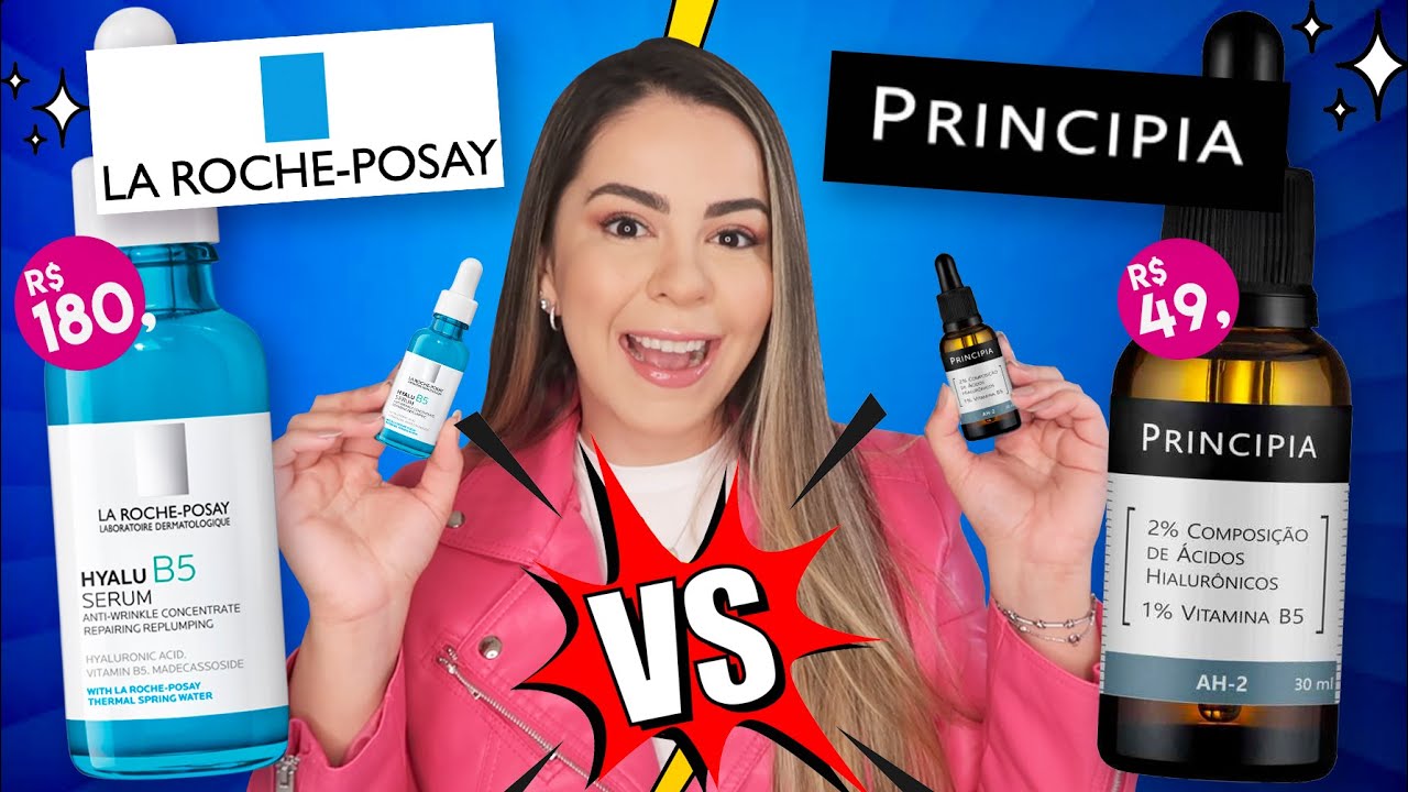 Qual o melhor Sérum com Ácido Hialurônico Hyalu B5 La Roche Vs. AH2 Principia