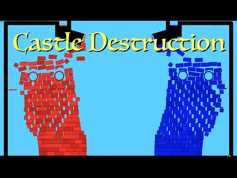 Castle Destruction - Algodoo Marble Race #1