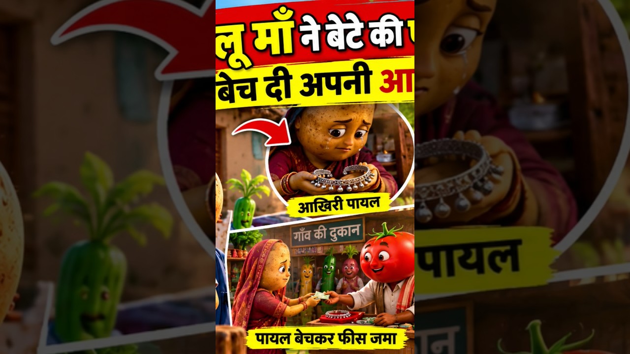 🥔 माँ ने बेटे की फीस के लिए बेच दी अपनी आखिरी पायल 😢💔 | माँ का त्याग देखकर रो पड़ेंगे | 📉 #shorts
