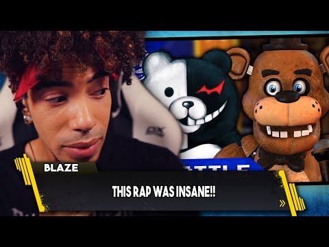 REACTING TO MONOKUMA VS FREDDY FAZBEAR RAP BATTLE [DANGANRONPA VS FNAF] @CamSteady