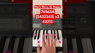 Download lagu How To Play Don’t Worry Be Happy by Bobby McFerrin | Easy Piano Tutorial #shorts mp3