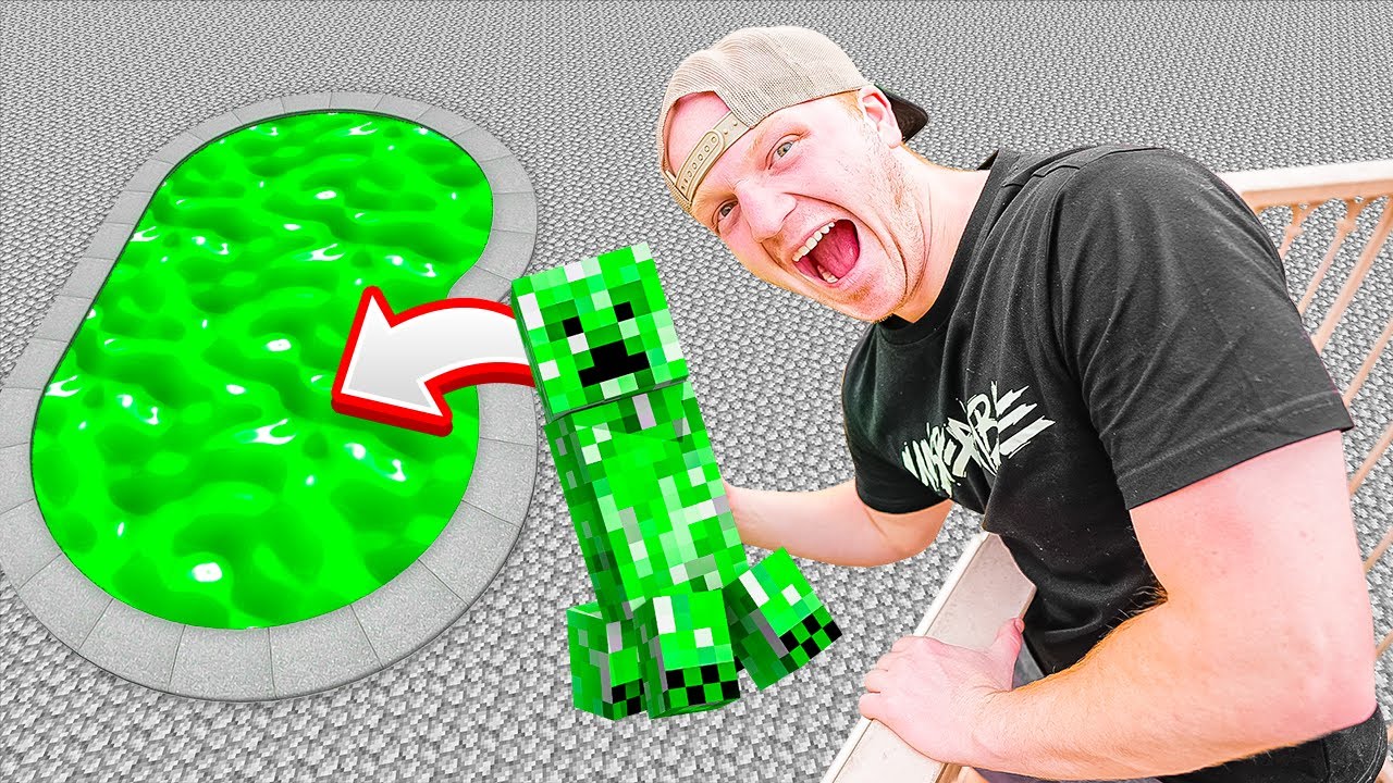 Minecraft, But I Drop Things Into Slime Pit!