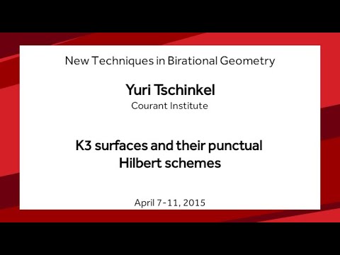 K3 surfaces and their punctual Hilbert schemes - Yuri Tschinkel