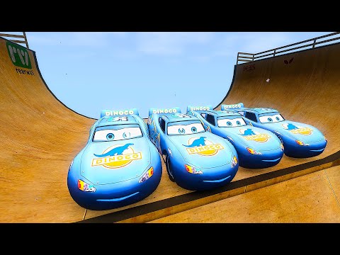 Crazy Dinoco McQueen Crashes - GTA 4 Real Car Crashes Ep.54