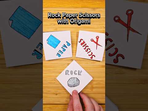 Rock Paper Scissors Game with Origami | Paper Game | Origami Game | Origami Rock Paper Scissors
