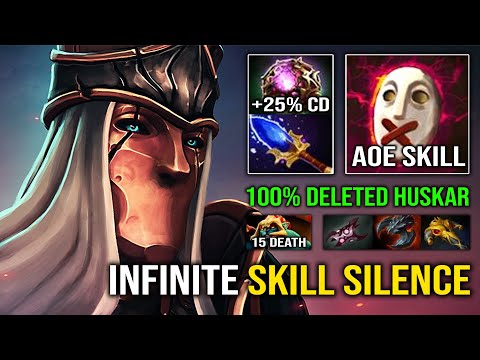 WTF 7.32c AoE Last Word Aghanim Silencer 100% Counter Huskar with Octarine Core Dota 2