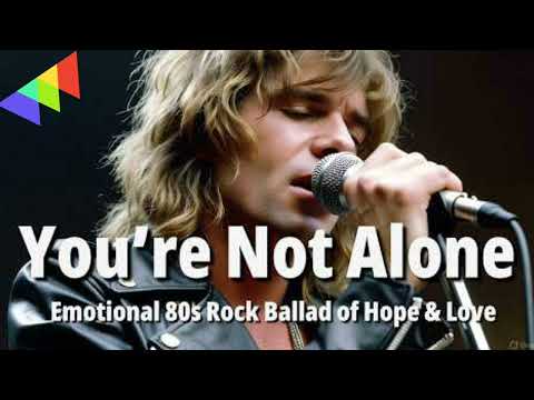 You're Not Alone - 80s Rock Ballad (Lyrics Video) | Emotional Power Ballad of Hope & Love