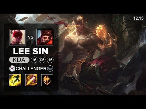 Lee Sin vs Wukong Jungle - KR Challenger - Patch 12.15 Season 12