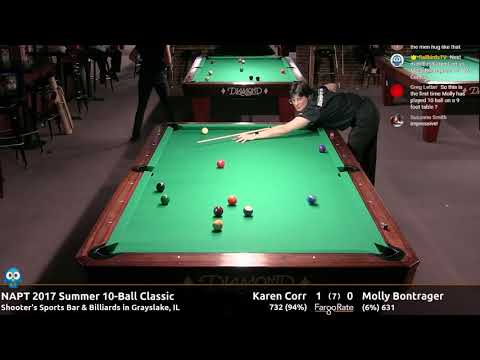 Karen Corr vs Molly Bontrager (Hotseat) - NAPT 2017 Summer 10-Ball Classic