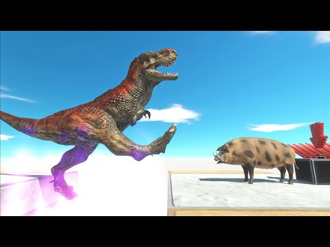 Jump Over Jet to Food - Animal Revolt Battle Simulator