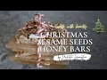 Sesame Seeds Honey Bars With Only Two Ingredients Very Easy To Make And Great For Christmas