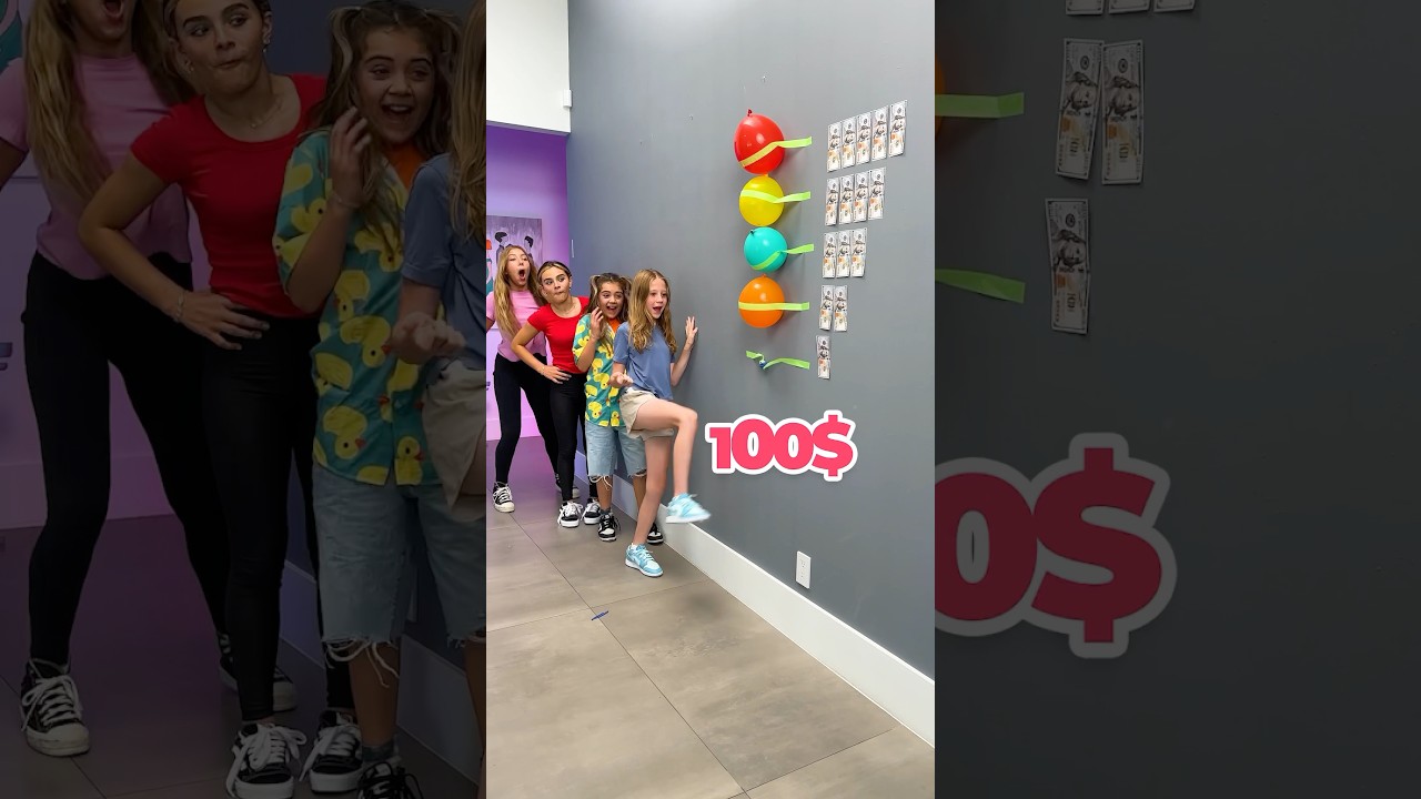 Nastya and balloon challenge