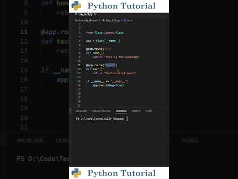 Adding Routes To Flask Web App Python Tutorial