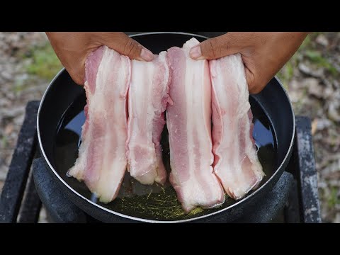 Easy Deep Fried Pork Belly Recipe / Eating Crispy Pork Belly