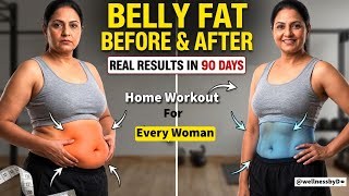 Belly fat exercises at home // Burn belly fat in 90 days // No Equipment// Home Workouts for women
