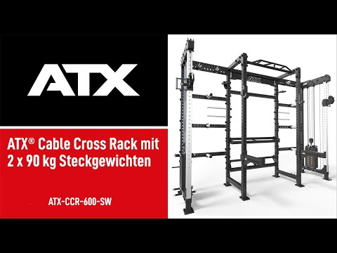 Die ultimative Komplettstation - ATX® Cable Cross Rack mit 2 x 90 kg Steckgewichten & vielen Extras
