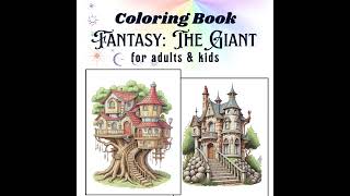 Coloring Book Stress Relief Fantasy World The Giant  #coloringbook #illustration #coloringpages