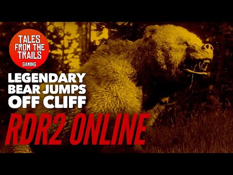[Red Dead Redemption 2 Online] Legendary Bear Jumps off Cliff [PS5] #shorts
