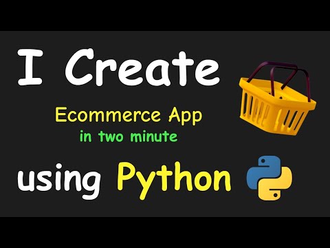 I Create E Commerce App In 2 Min Using Python Learn Python By Building Simple Projects