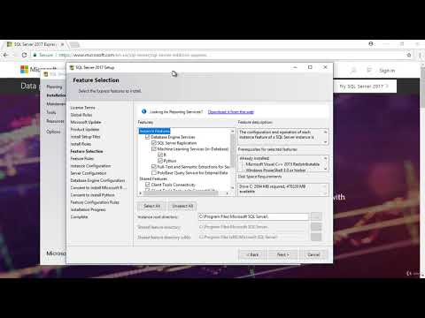 ASP.Net MVC Quick Start : Install SQL Server 2017 Express