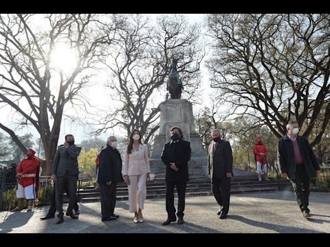 Sáenz encabezó el acto por el aniversario del fallecimiento del general San Martín