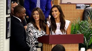 Kim And Kourtney Kardashian Honored With The Key To The City Of North Miami  [2012]