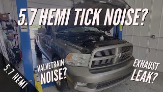 HEMI Tick sound / noise. Lifter or Exhaust?
