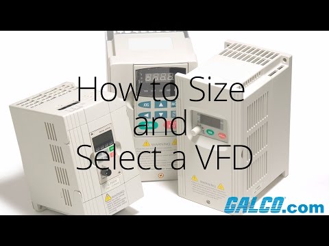 How to size and select a Variable Frequency Drive at Galco.com
