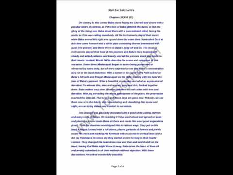 Sri Sai Satcharitra Chapter 37 - Chavadi Procession