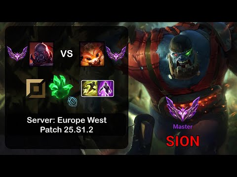 Sion Top vs Gnar - EUW Master - Patch 25.S1.2