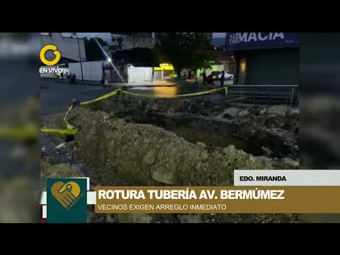 El Solidario | Denuncias Solidarias | Edo. Miranda: Rotura Tubería en Av. Bermúdez - Exigen Arreglo
