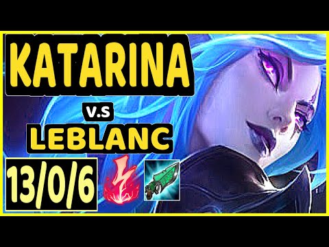 KATEVOLVED (KATARINA) vs LEBLANC - 13/0/6 KDA MID CHALLENGER GAMEPLAY - NA