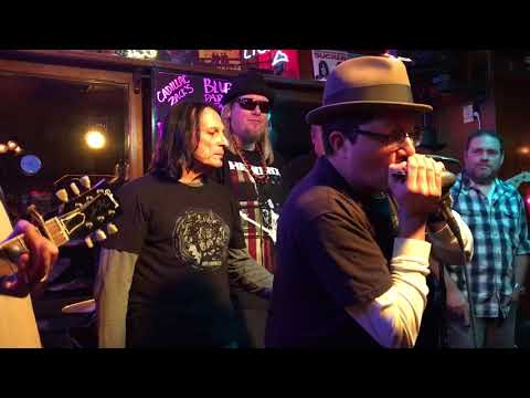 Big Pete and Rick Holstrom with 5 Harmonica Players. December 2017.