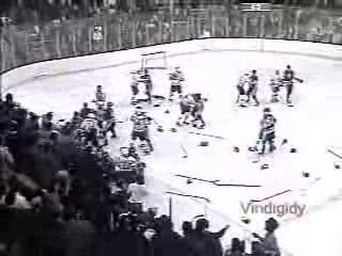 Bruins - Penguins Benchclear 2/5/87