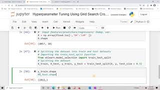 Hyperparameter Optimization Using Grid Search CV Method in Jupyter Notebook