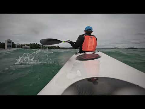Big chops by Mission Bay - NK Breeze surfski