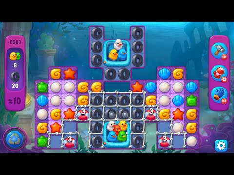 Fishdom 6989 Super Hard Level - 10 moves - NO BooSTERS