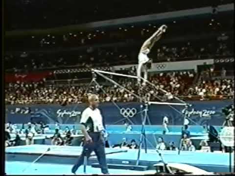 Ekaterina Lobaznyuk UB QF 2000 Olympics (FIG cameras)