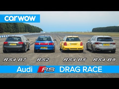 Audi RS4 generations DRAG RACE, ROLLING RACE & review | carwow