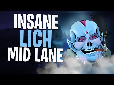 Insane Lich mid lane - The frozen king DOTA 2
