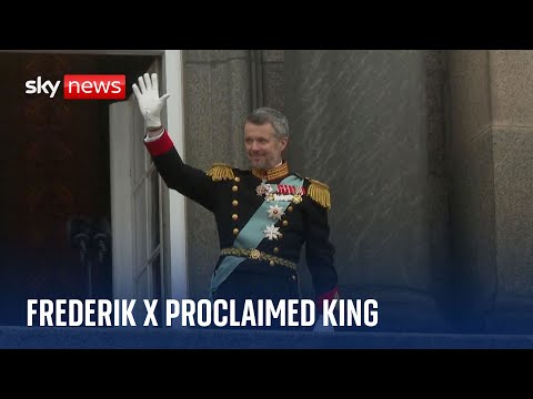 Frederik X waves from balcony as he is proclaimed Denmark's new King